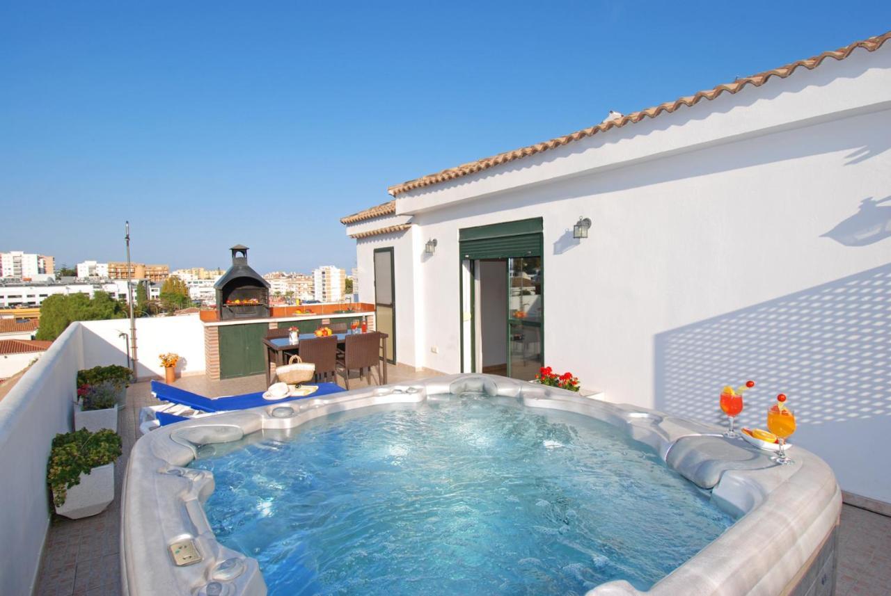 Isla De Benalmadena 1, Jacuzzi, 80M From The Sea, Ac, Bbq, Private Parking, Big Terrace Daire Dış mekan fotoğraf